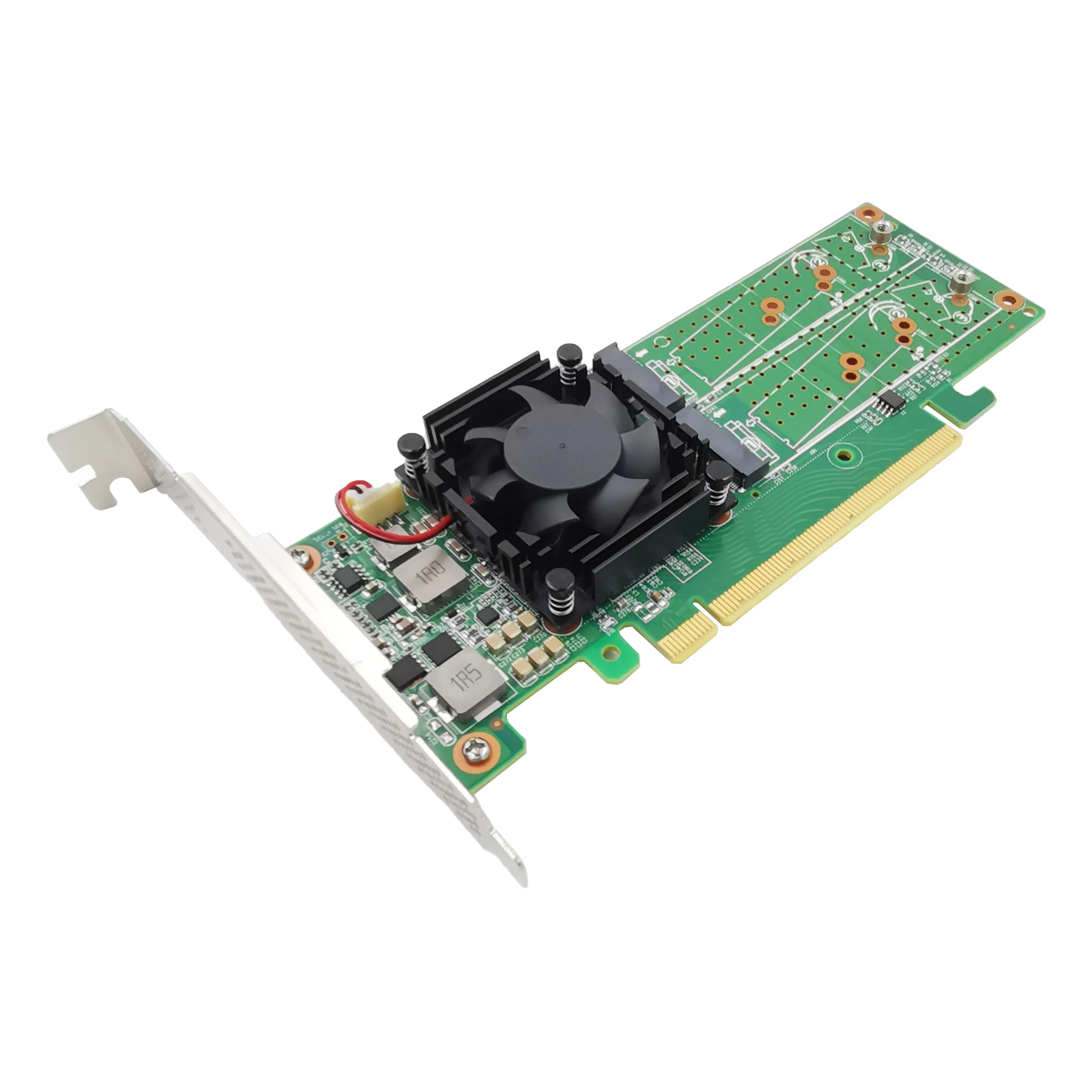 PCIe 3.0 X16 to 4x M.2 NVMe SSD Switch Adapter support 2280 SSD-PE3162-4IL   no motherboard bifurcation  required