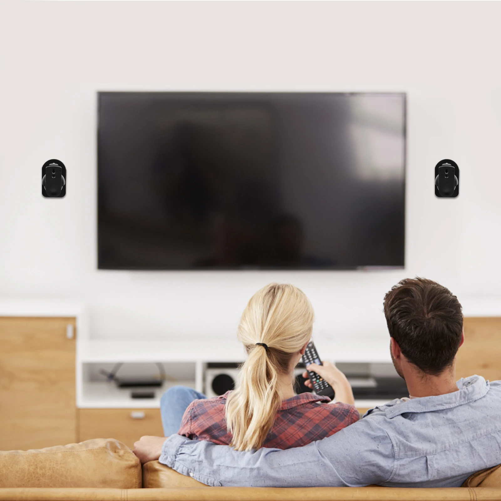 

6Sets Speaker Wall Bracket Adjustable Speaker Mount Swivel Tilt for Home Gaming Workstation Surround Sound Wall Stand Rack