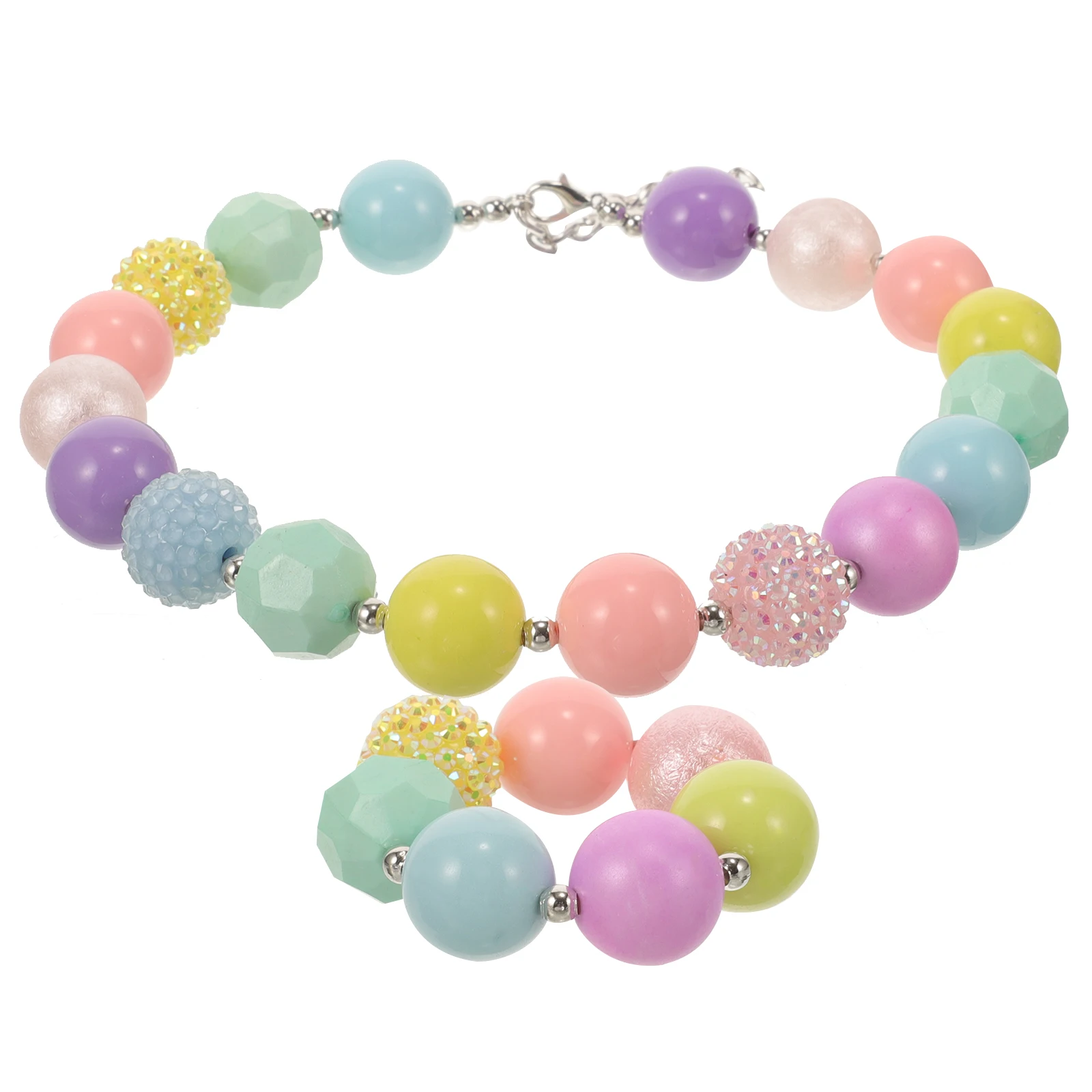Kit de collier et de Bracelet pour enfants, perles acryliques, bijoux à breloques, thème de pâques, pendentif, cadeau pour enfants, vêtements de santé, festifs