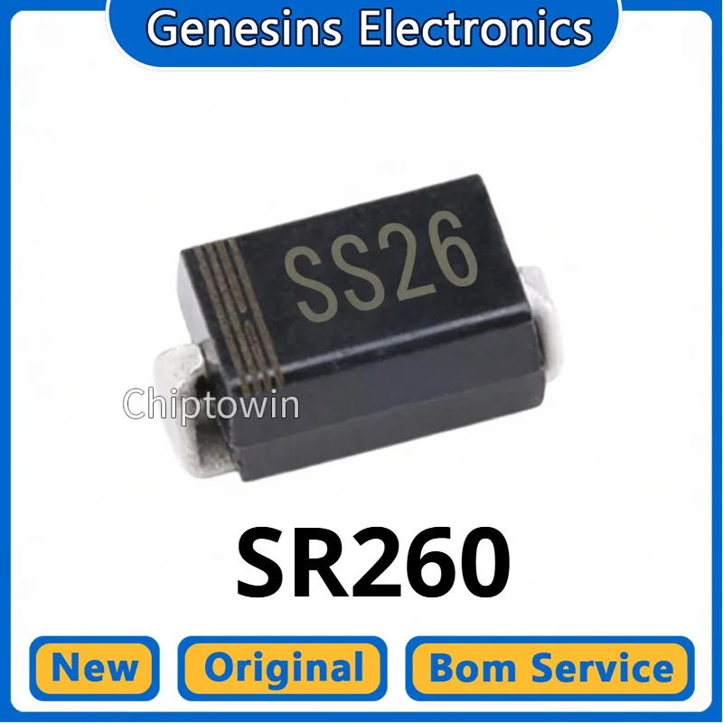 5/50/500 pcs SS26 SR260 SMA Schottky Diode W7