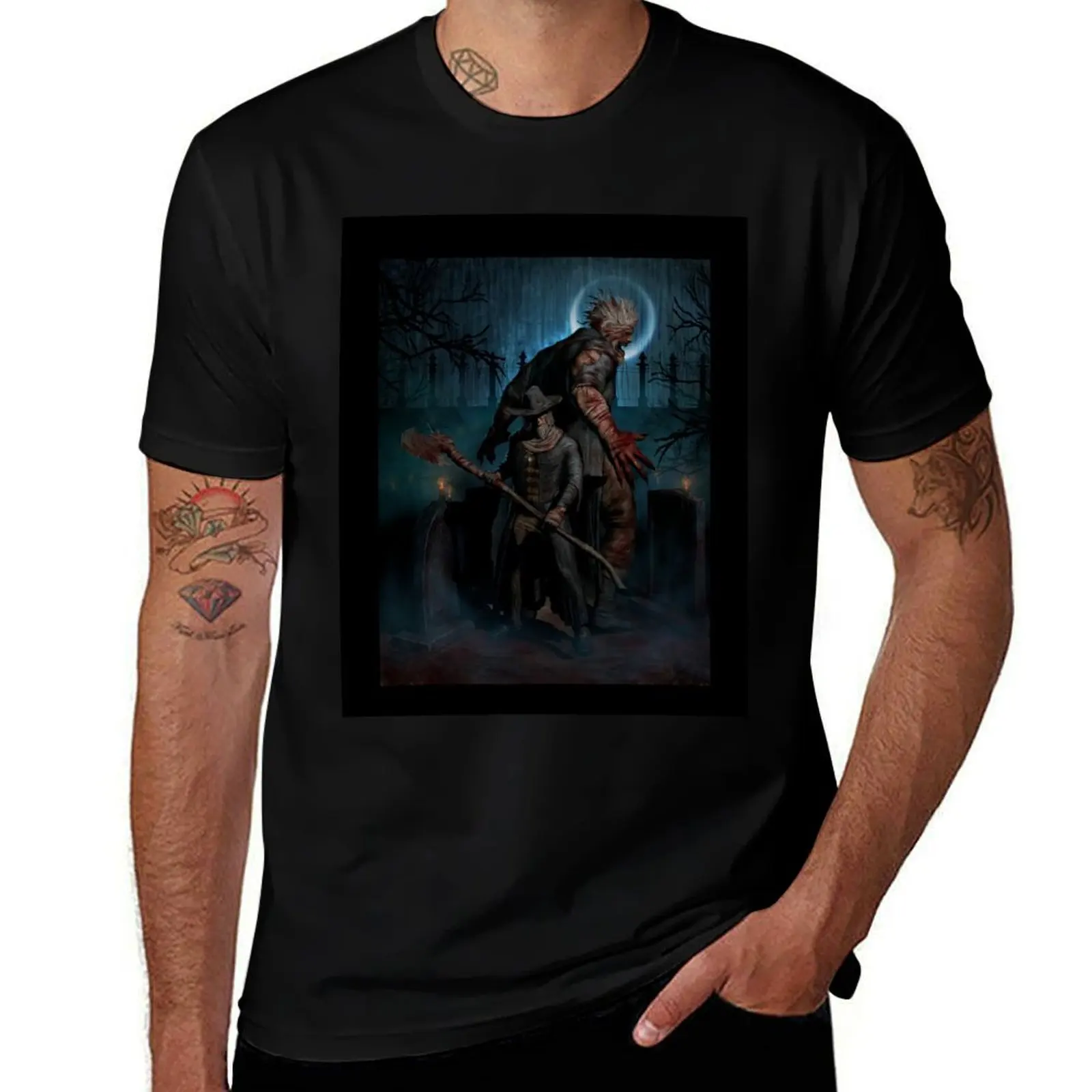 

Father Gascoigne Bloodborne T-Shirt cotton t shirt man anime t shirts for man man t shirt summer T-Shirt