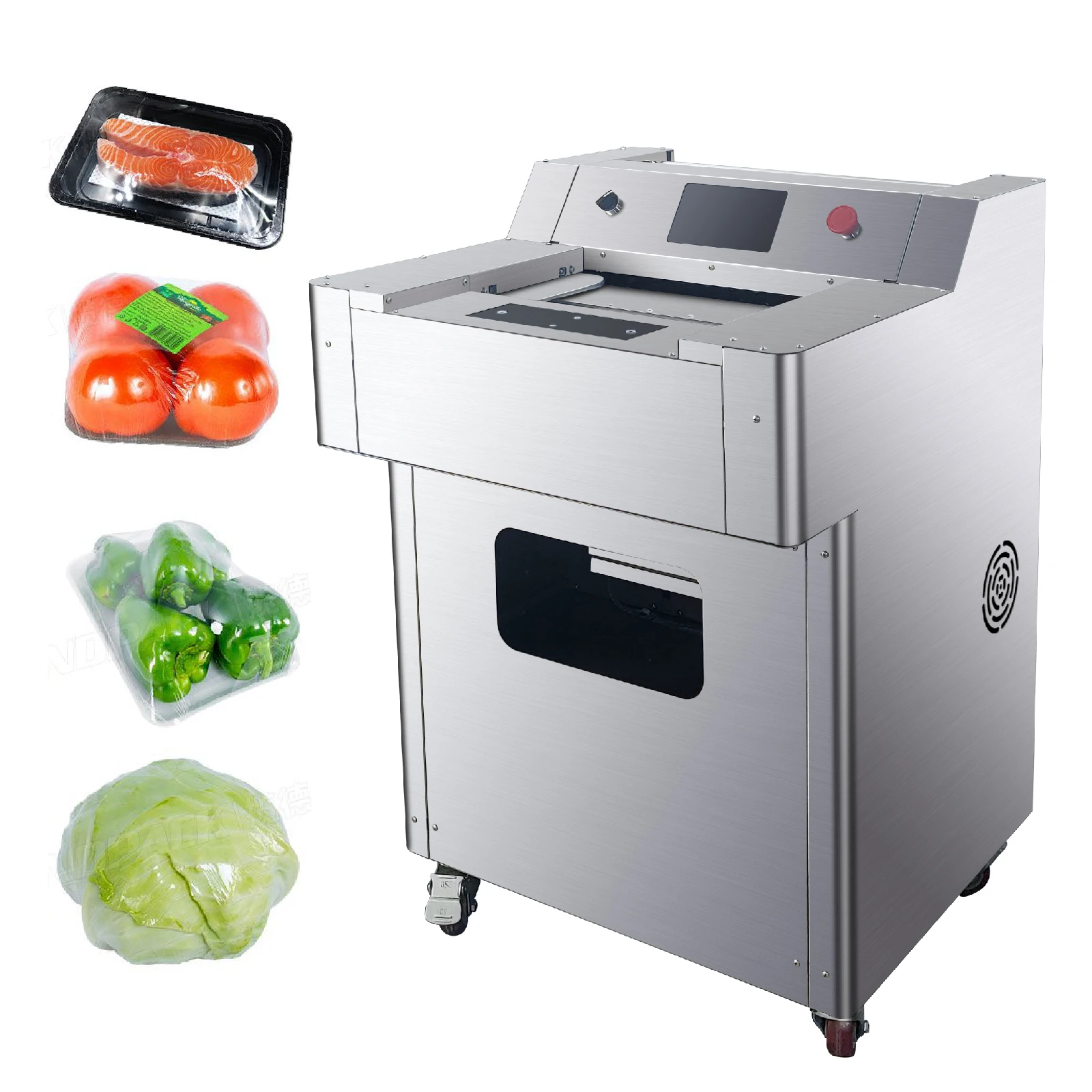 Cling Film Wrapping Packaging Machine PVC Cling Film Vegetable Food Wrapper Machine in Supermarket Fresh Food Market Retail Shop