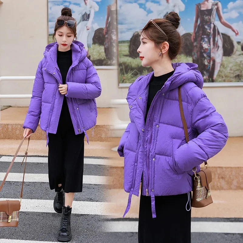 New Casual Women's Winter Parka 2023 Hooded Korean Version Loose Versatile Ladies Coat Fashion Comfortable Female Jacket