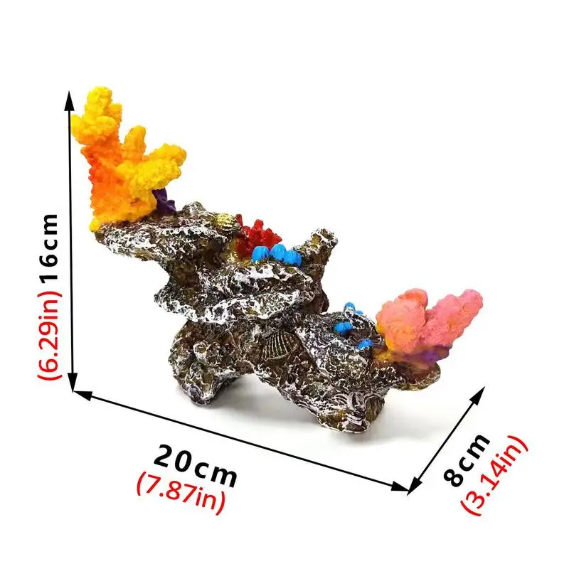 어항 산호초 장식, 산호 어항 장식, 송진 산호 조각, 수족관 환경 장식 액세서리
