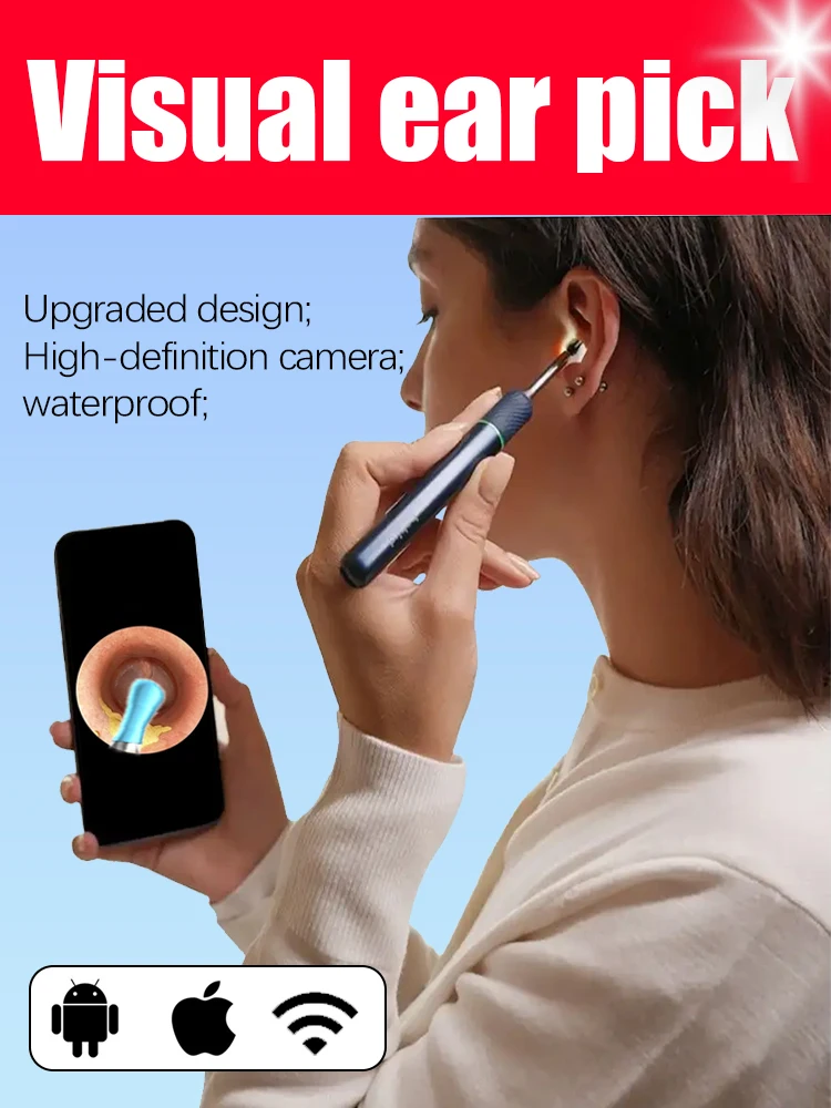 

Технологические изменения жизни, визуальный ушной серы, эндоскопическая камера для удаления ушной серы, светящийся отоскоп, инструменты для чистки ушей, уход за ушами, горячая распродажа