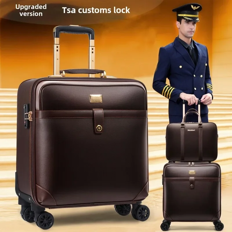 

PVC suitcase pull rod 20/22 inch large capacity universal wheel business boarding luggage