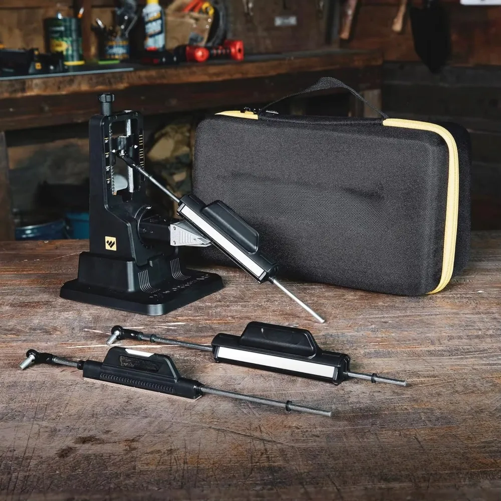 الأثاث. مبراة سكاكين النخبة ذات الدقة السوداء، للصيد، مسننة وسكاكين المطبخ، سريعة وسهلة، متينة للغاية #2