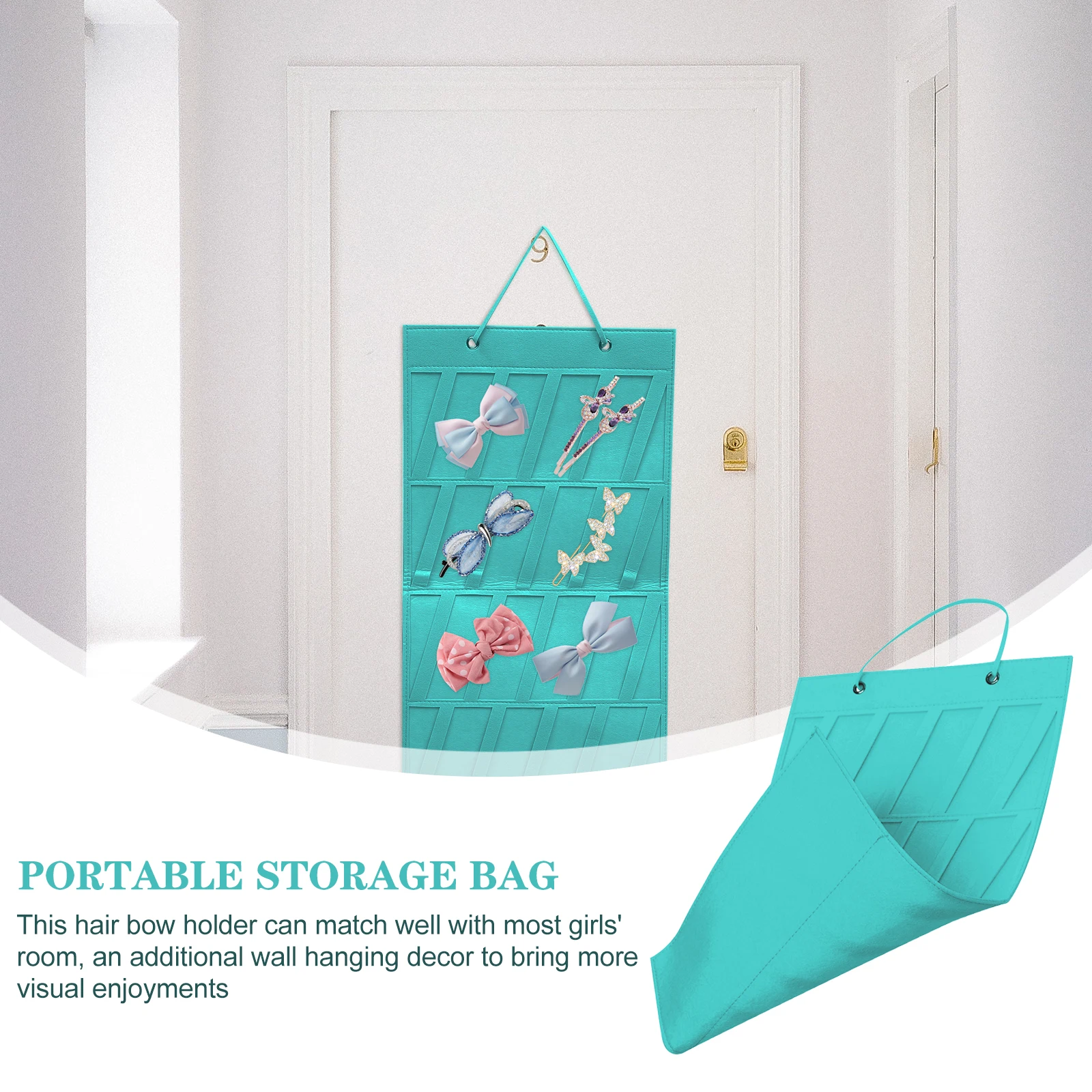 

Аксессуары для волос, сумка для хранения, ожерелья, повязка на голову, держатель с бантом, подвесная настенная сумка, органайзер для ювелирных изделий, дисплей, прочный, долговечный