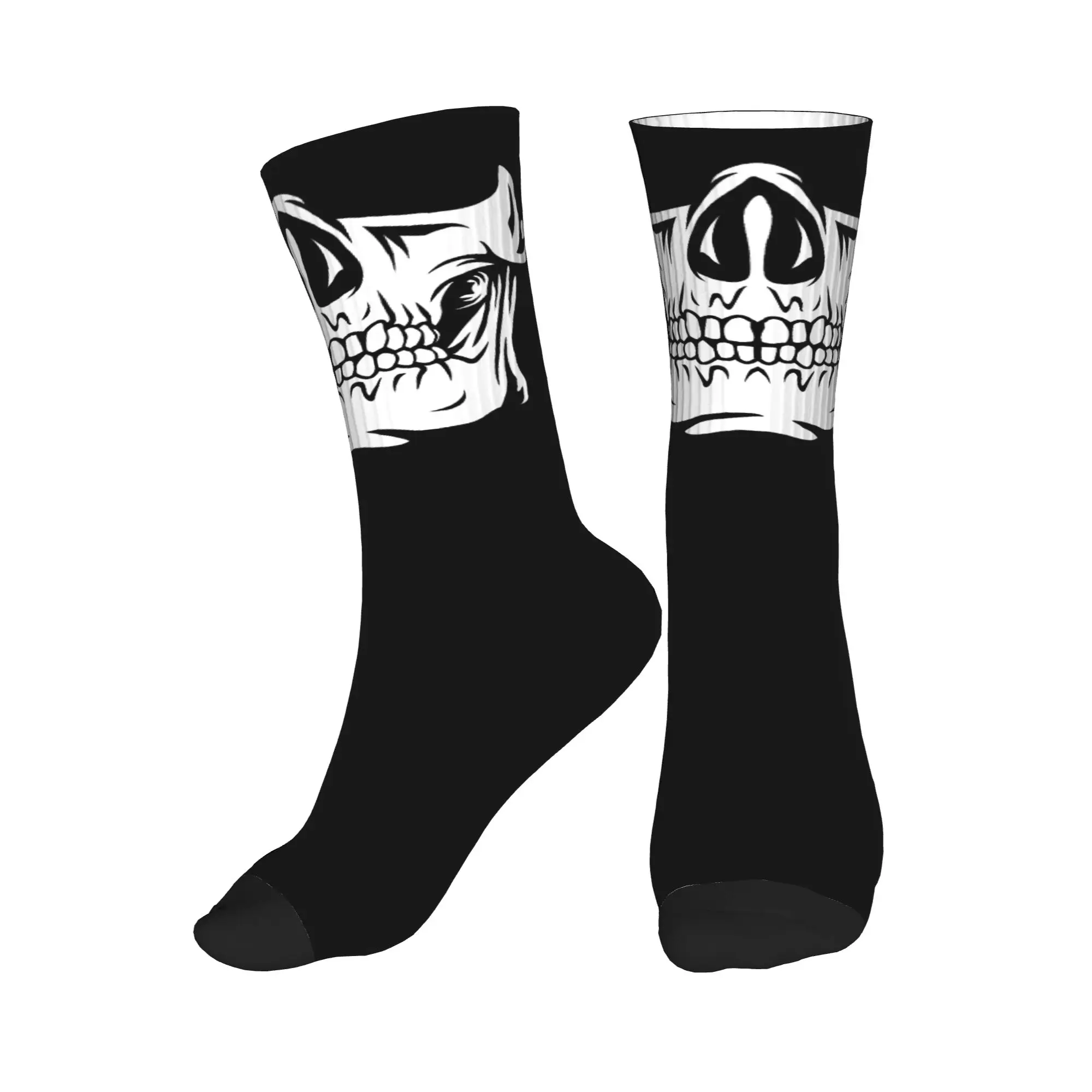 

Мужские забавные носки Kawaii с изображением скелета и улыбающегося черепа на Хэллоуин, унисекс, теплые, удобные, с 3D-принтом, носки-круизеры