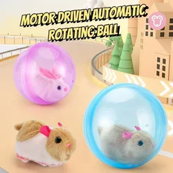 Electric Rabbit Hamster Rolling Ball Popular Playing Cat Electronic Plush Dog Cat Machine Pet Toys Birthday Gift New