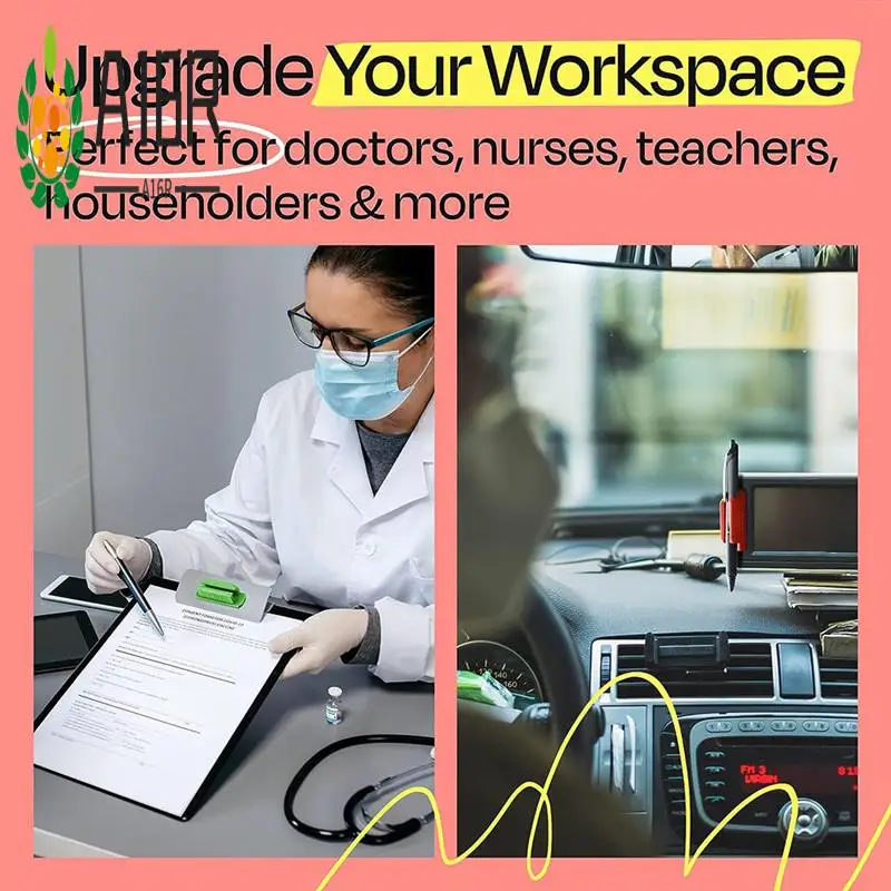 

A16R-Набор держателей для ручек из 20 клейких силиконовых держателей для ручек для стола и других поверхностей, зеленый, простая установка