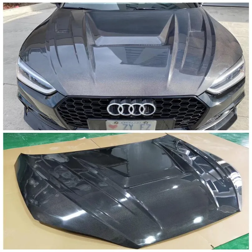 

Fits For Audi A5 S5 RS5 2015-2022 High Quality Carbon Fiber Front Engine Hood Vent Cover