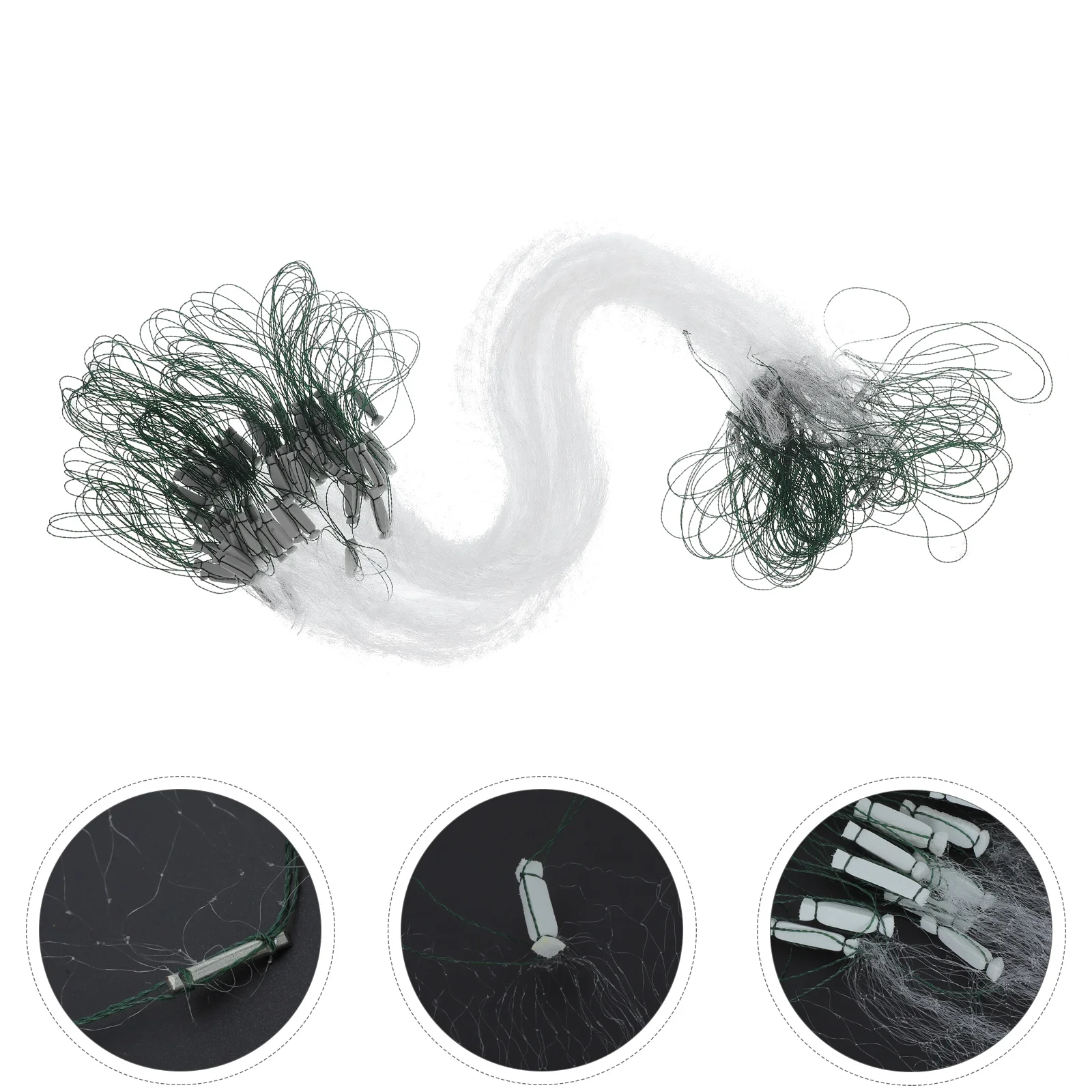 25m 1 Layers Fishing Net Monofilament Fishing Gill Network With Float Outdoor Fish Gillnet Trap Fishing