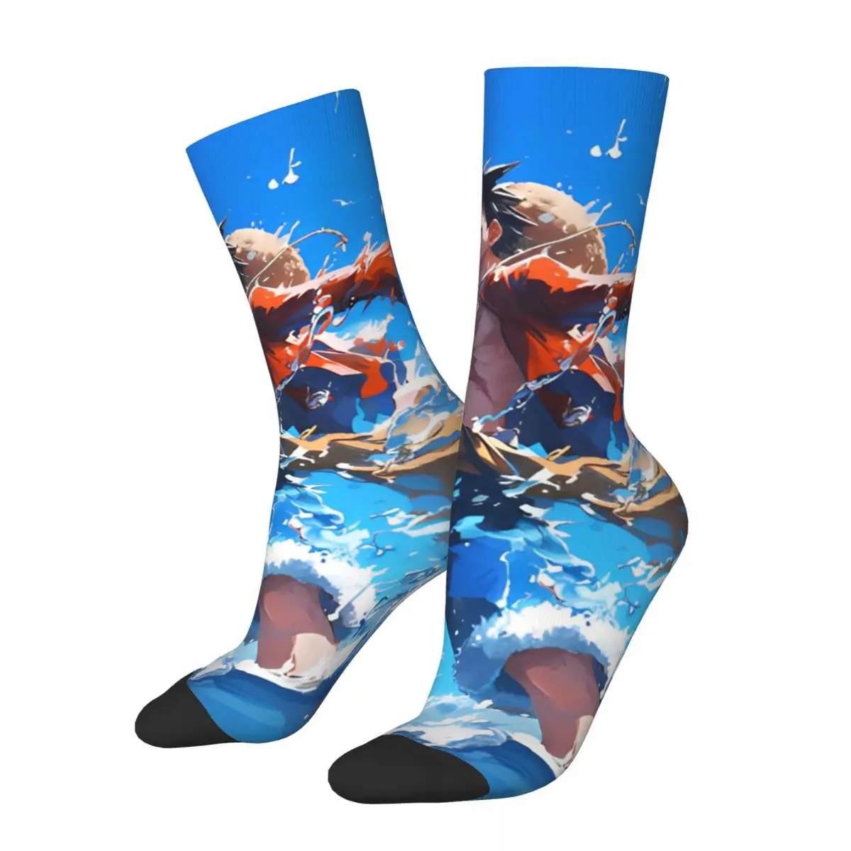 Diejenigen japanische Anime Strümpfe Unisex Männer Stücke Socken mittel weich kawaii Socken Herbst Laufen Sport rutsch feste Muster Socken