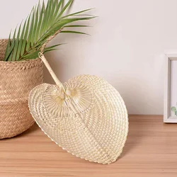 1PC Handmade Straw Woven Fans Craft Summer Cooling Fan Bamboo Palm Leaf Hand-woven Hand Fan Home Decoration Size 30*40cm