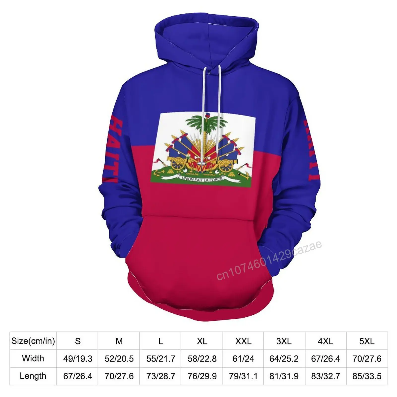 Haiti Country Flag 3D Hoodie Polyester Cool Men Women Harajuku Sweatshirt Unisex Casual Pullover Hoodies