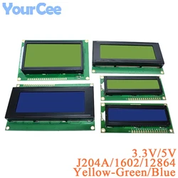 1602 1602A J204A 2004A 12864 12864B 128*64 LCD Display Modul Blau Gelb-Grün IIC/I2C 3,3 V/5 V für Arduino