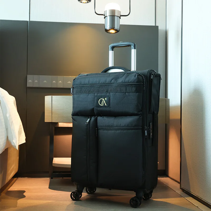 

Oxford Travel Bags Carry On For Men Women Fabric Lightweight Softside Luggage Spinner Suitcase With Wheels