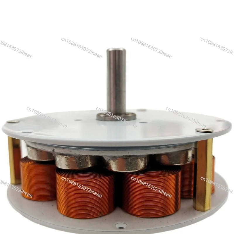 12 miniature disc type iron core generator, strong magnetic low-speed high power generation, multipole three-phase AC generator