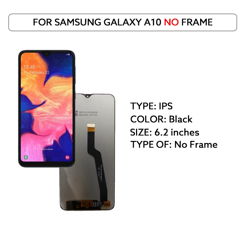Voor Samsung Galaxy A10 A105 Lcd Touch Screen Digitizer Vergadering 6.2 "A105F A105G A105M A105FN LCD Vervangende Onderdelen