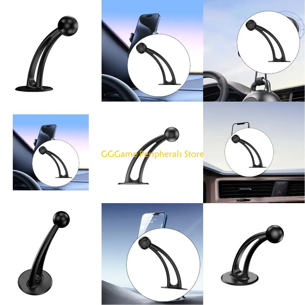 U55B Flexible 17mm Ball Joint Phone Holder Support For Car Dashboard Secure Adhesion