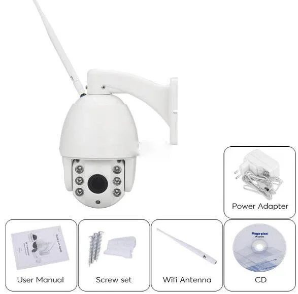 屋外用4倍光学ズーム3G/4G SIMカード対応PTZスピードドーム型IPカメラ