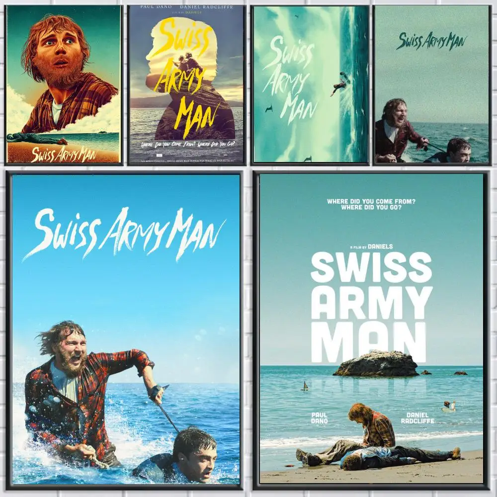 classic movie S-Swiss Army Man-N Poster Peel and Stick Wall Art for Cafe Office Bar and Home Decoration