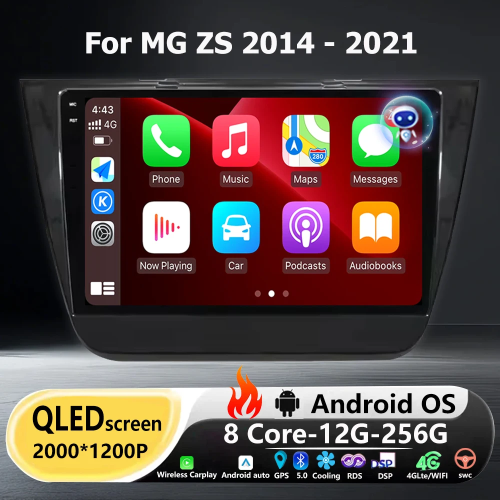 Wireless Carplay For MG ZS 2014-2021 Android 16 Auto Car Radio Multimedia Video Player GPS Navigation Tools 4G WIFI Head Unit BT