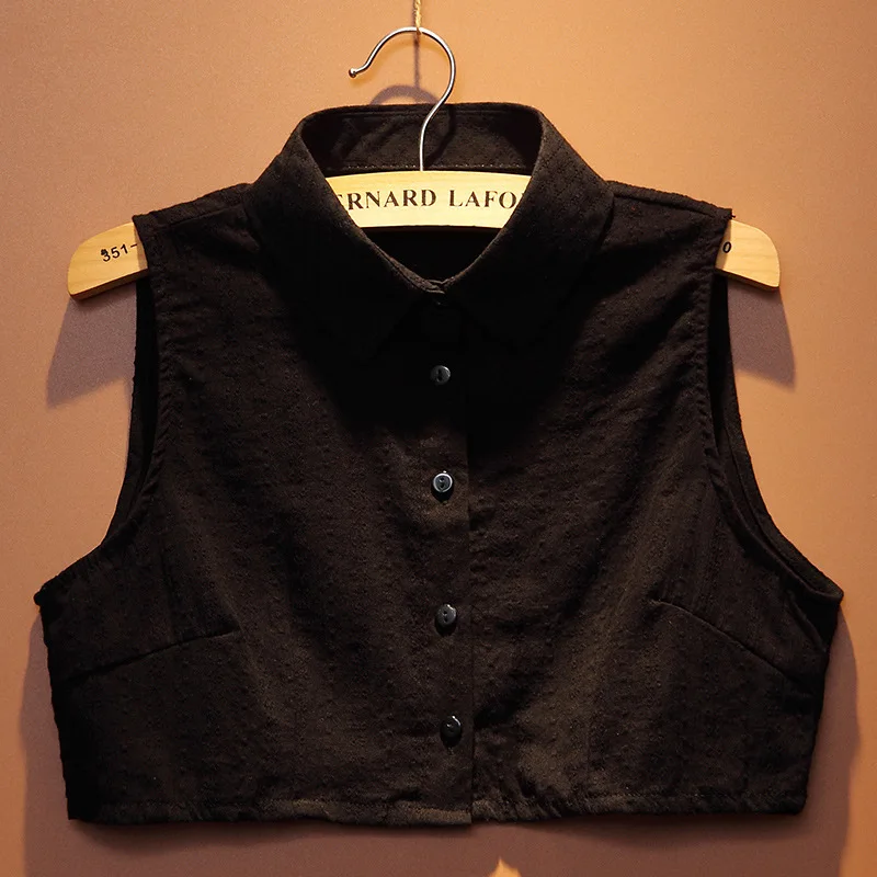 Fake Children's Versatile Autumn Winter Spring Breathable Cotton Linen Ruffled Edge Round Neck Korean Style