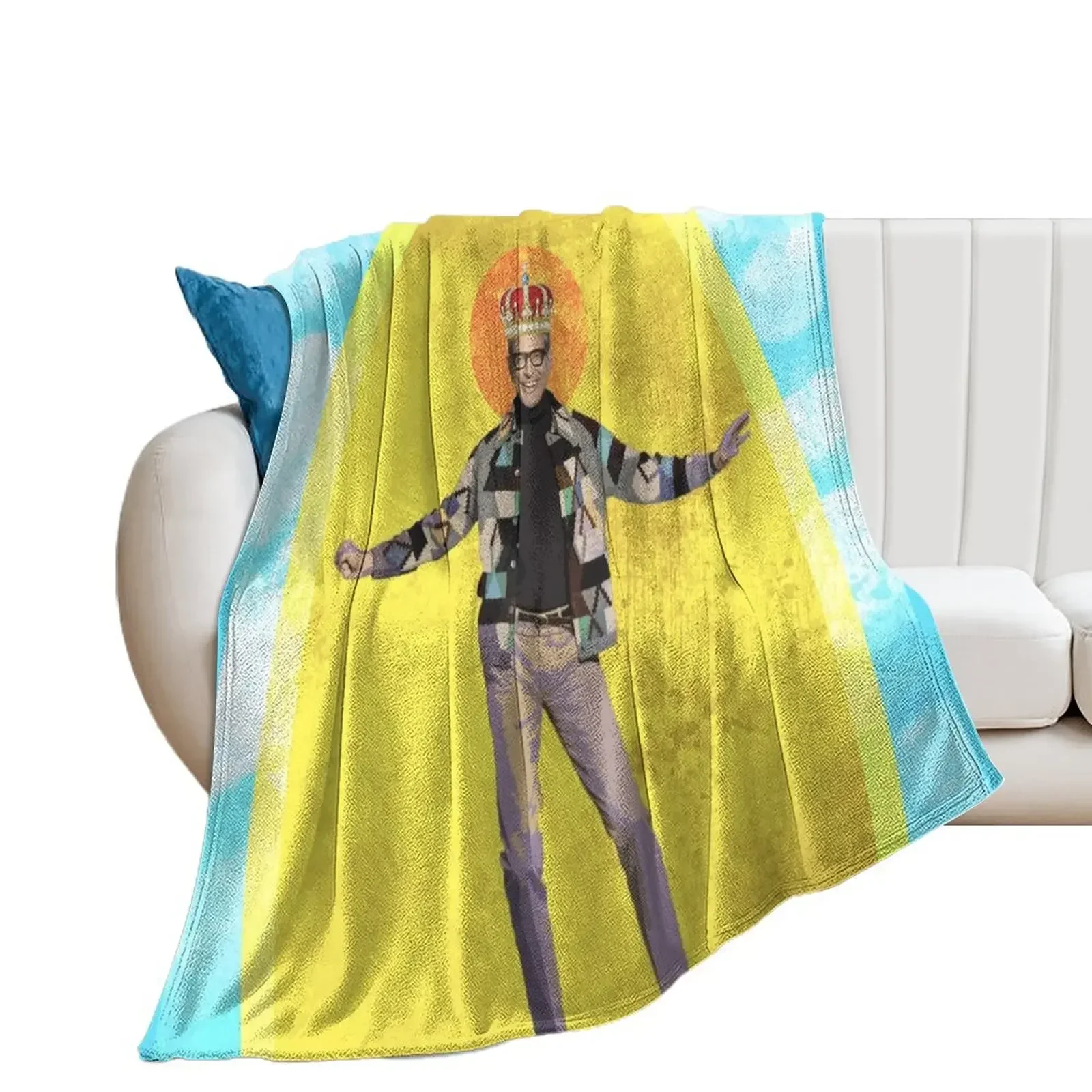 

Holy Jeff Goldblum Throw Blanket Hairy Soft Luxury Thicken for babies Blankets