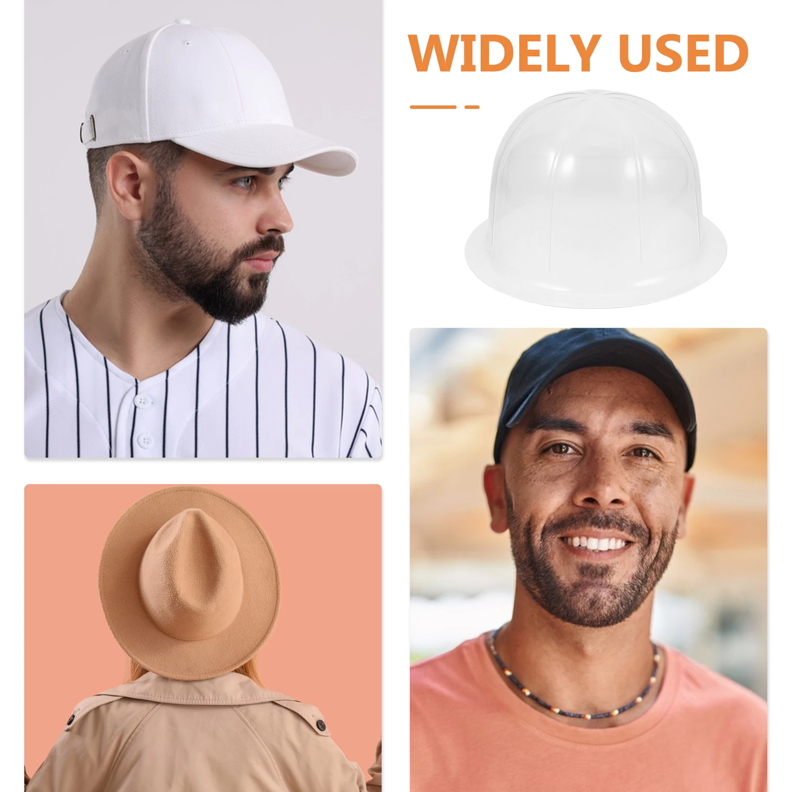 

20pcs Plastic Hat Inner Support Tabletop Display Rack Clear Dome Cap Holders Insert Shaper For Adult Head Circumference 57Cm