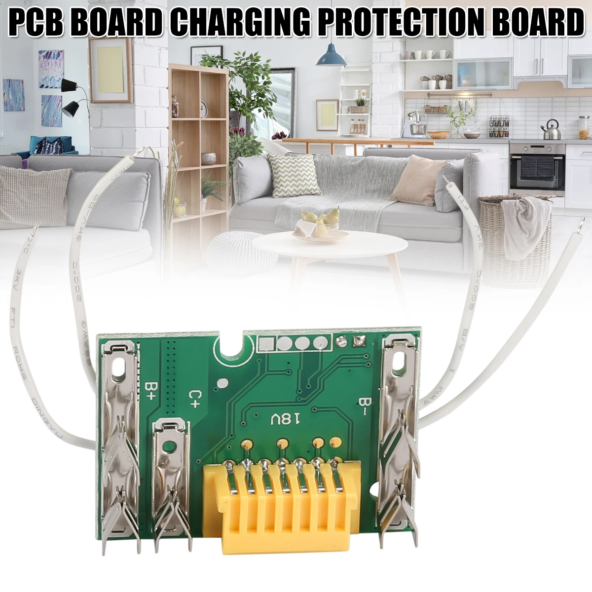 Placa de protección de carga de batería PCB, reemplazo Compatible con Makita BL1830, BL1840, BL1850, WWO66