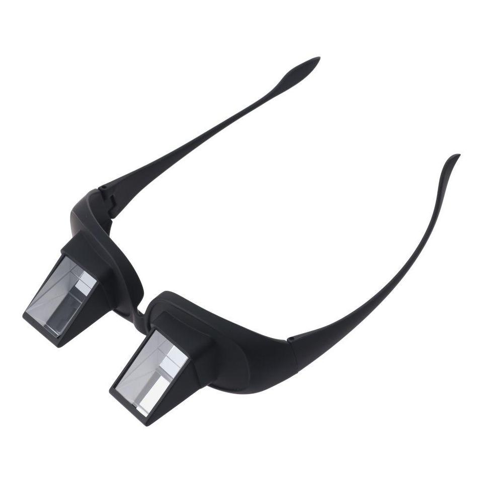  Black Crochet Glasses Prism Glasses Horizontal Reading Glasses Looking Down Refractive Glasses for Crochet, Reading,Watching TV 
