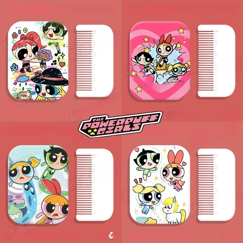 

The Powerpuff Girls Anime Small Mirror Cute Personality Fashion Portable Portable Student Handheld Makeup Mirror Birthday Gift