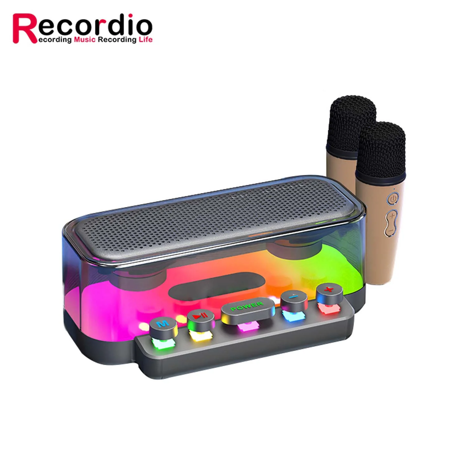 GAS-Z6 Desktop-Blueteeth-Lautsprecher, multifunktionaler tragbarer Outdoor-Subwoofer, RGB-Kleinlautsprecher mit Dual-Mini-Mikrofon