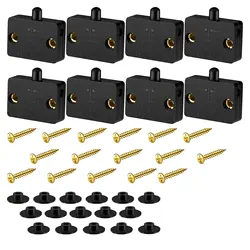 8 Pieces Cabinet Lamp Switch Automatic Door Switch Contact Switch for Wardrobe Applicable to 12V 24V 110V(Black)