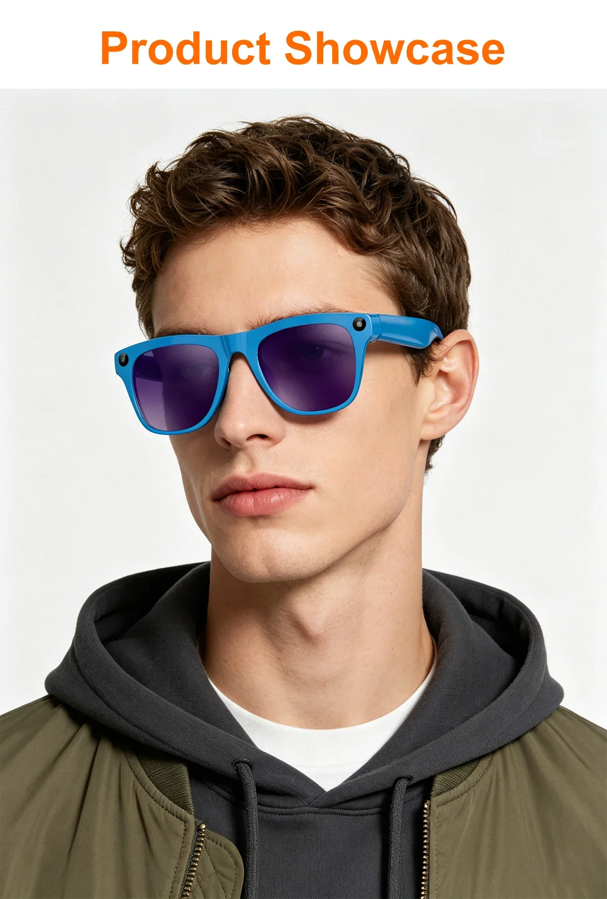 Lenovo Neue Upgrade Smart AI Brille 1600W HD 8K Aufnahmekamera Foto Sprachanruf Übersetzung Bluetooth AI Motorradbrille – Detail 14