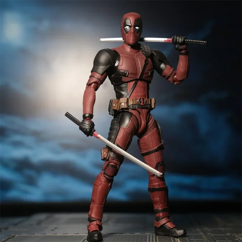 Marvel-Deadpool e Wolverine Figuras Anime, Articulações Móveis, Ornamentos Modelo, Brinquedos de Coleção, Presentes de Férias Infantil, Novo