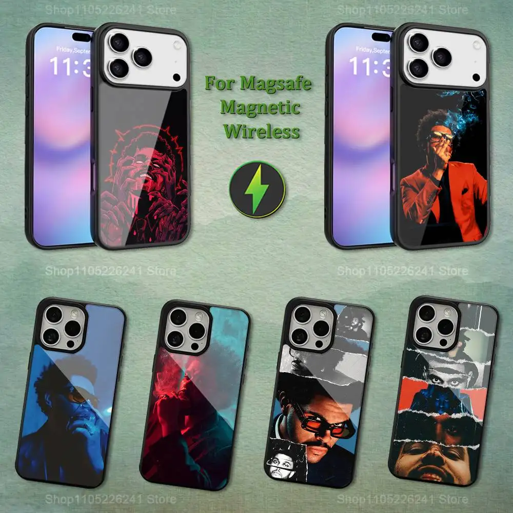 Cool T-The W-Weeknd Singer para iPhone 12,14,11,15,13,16,17, para Magsafe,Plus,Mini,Pro,Max,funda de carga inalámbrica magnética