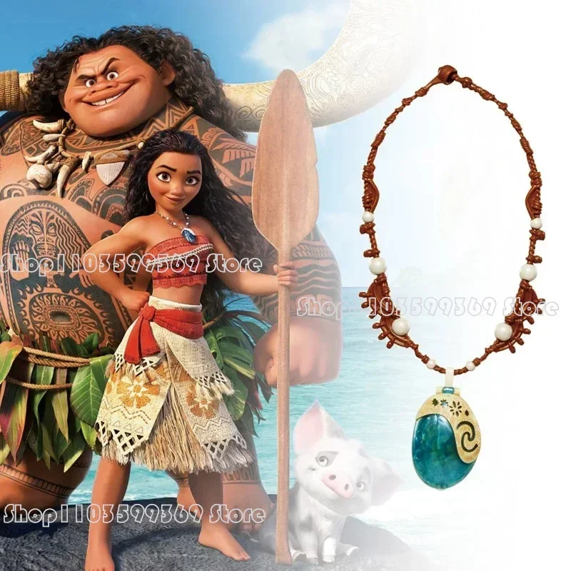 Disney Moana2 Heart of Te Fiti Necklace Moana Maui Children's Music Necklace Pendant Christmas and Birthday Gifts