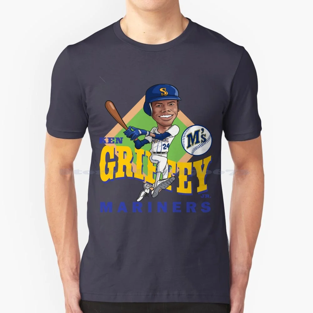 Lucky Gang Of Athletes Cunning Ken Griffey Jr. Active Cute Fan T Shirt 100% Cotton Tee Lucky Gang Of Athletes Cunning Ken