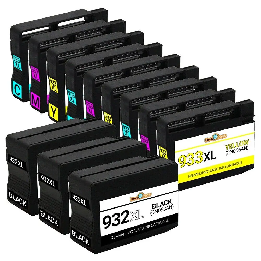 12PK 932 XL 933 XL atrament (CN053A/CN054A/CN055A/CN056A) dla HP Officejet 6700 7610