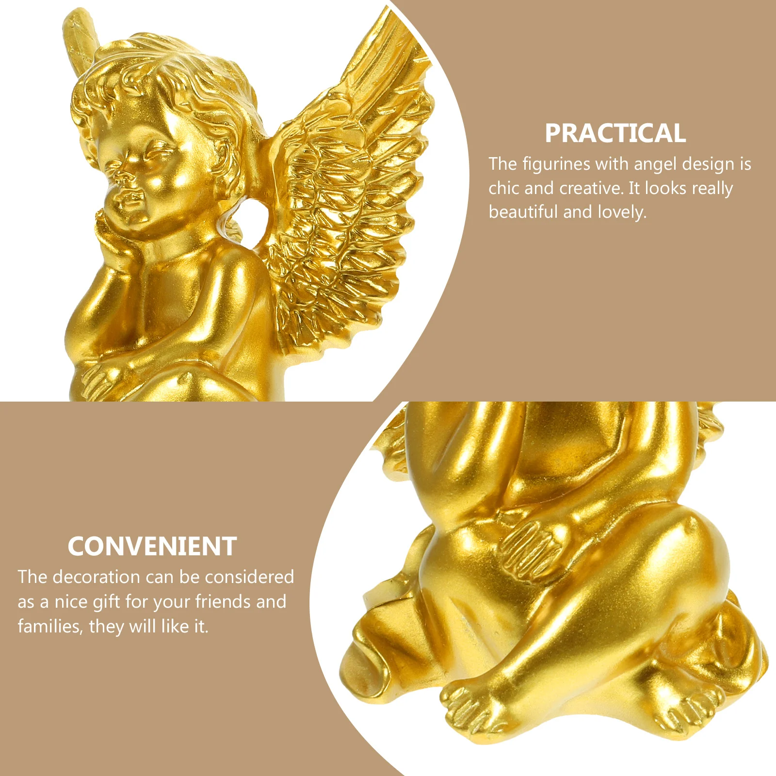 

HEATSHAKING Resin Angel Statue Decor for Wedding Cute Figurine Ornament Craft Decoration