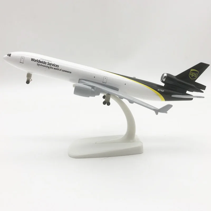 NEW 20cm Alloy Metal Air UPS Airlines MD MD-11 Diecast Airplane Model Plane Model Aircraft With Wheels Landing Gears Aeroplane