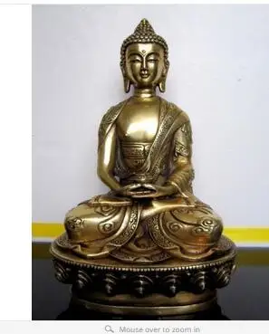 

6.5 Inci Tinggi Murni Tembaga Kuningan Rumah Tibetan Buddha Perunggu Shakyamuni Sakyamuni Buddha Patung