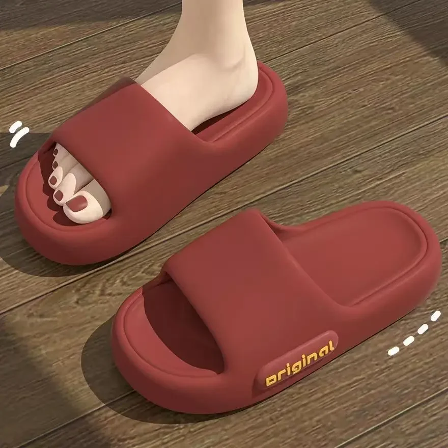 

Thick Bottom Non-slip Slippers Women's Indoor Slippers Summer Bathroom Men's Home Use Comfortable