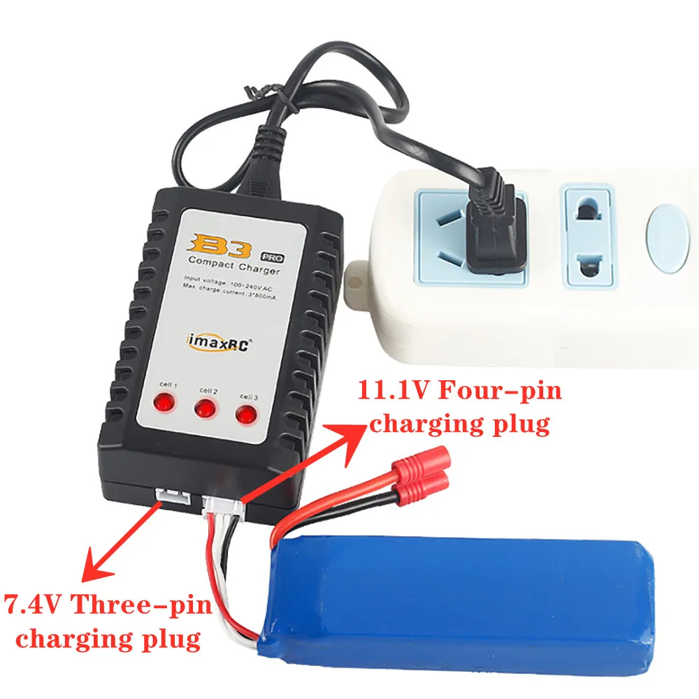 Bateria 3s 11,1 V 2200 mah Bateria Lipo803496 Ładowarka 7,4 V 11,1 V do części zamiennych do quadcoptera Bayangtoys X16 X21 X22 11,1 V