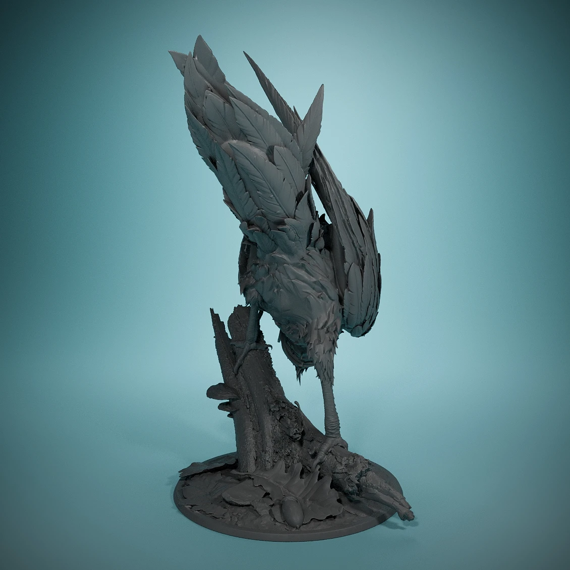 Raven - Resin 3D Miniatures - For Tabletop Tactical Gaming Role Playing - Game Room Dressing - Hand Painted Models