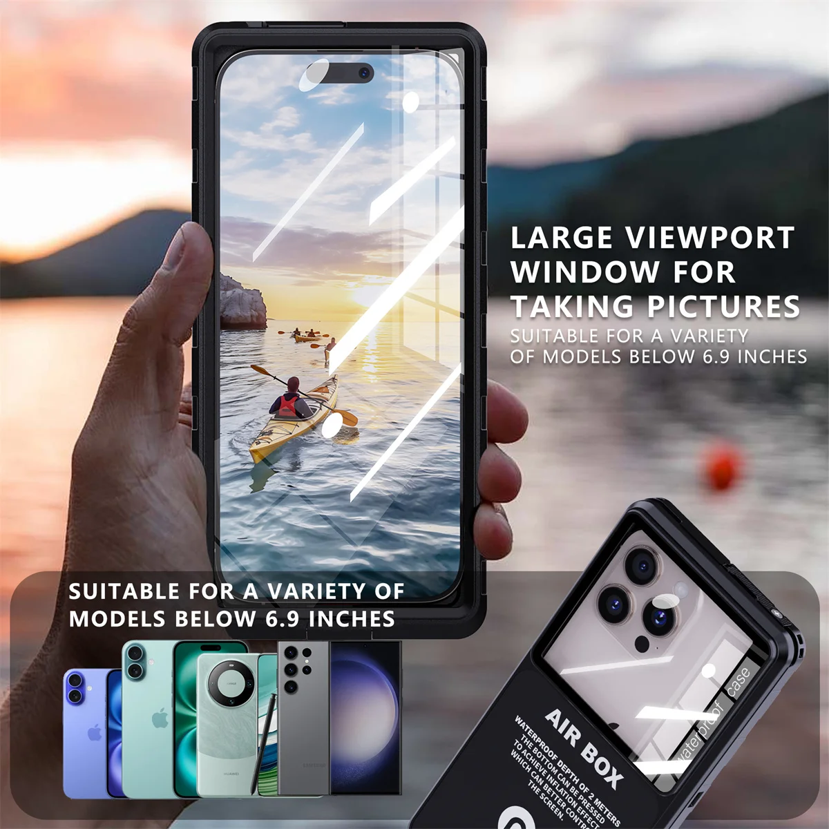 IP68 Waterproof Case For OPPO Find X8 Realme Note 60 C61 C65 C55 13 12 Pro Reno 8 8T 12 11 A60 A79 A38 A58 A78 A98 Diving Cases