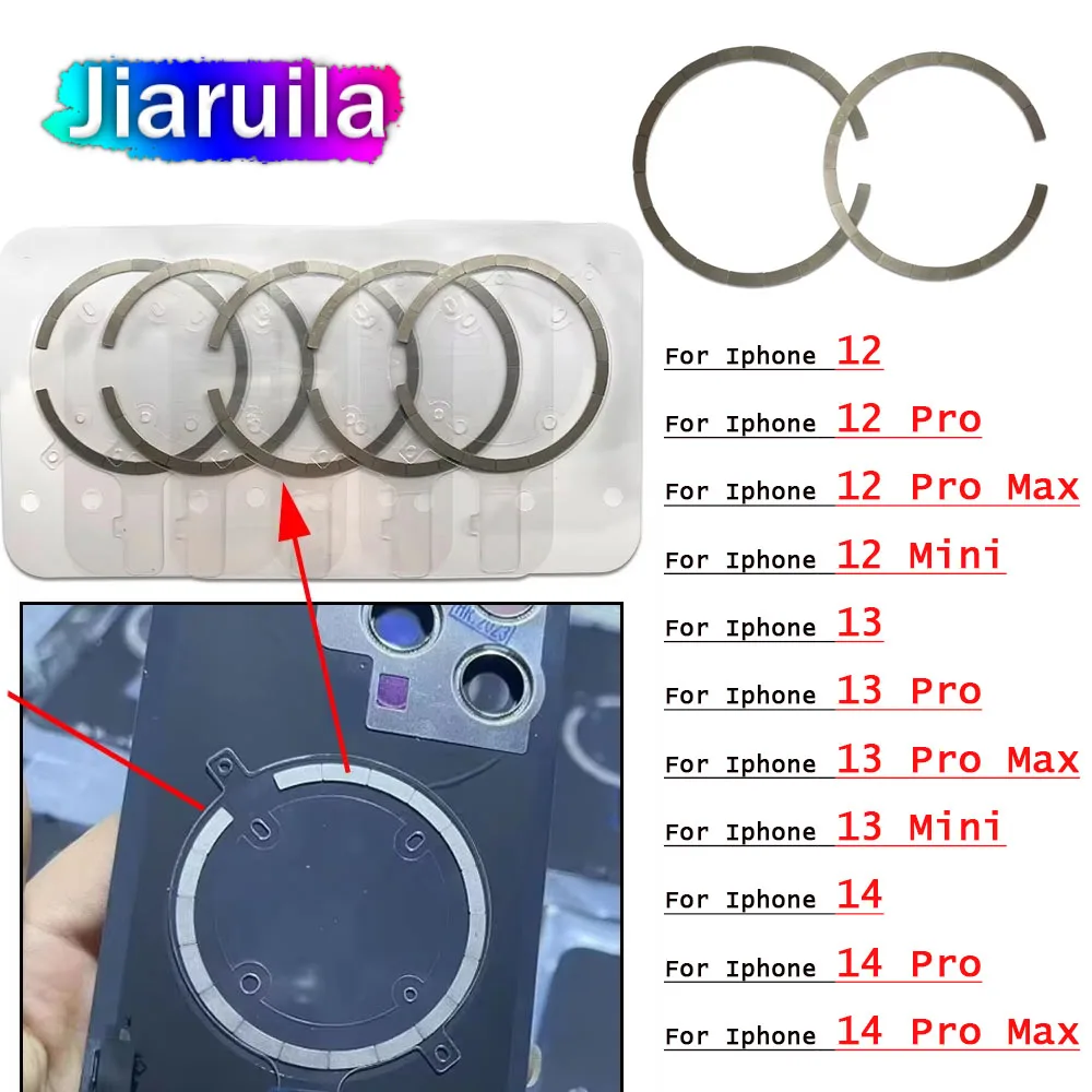 Wireless Charging Magnet For Iphone 12 13 14 Pro Max Mini Plus Wireless Charger Metal Plate Sheet for Magnet Car Holder